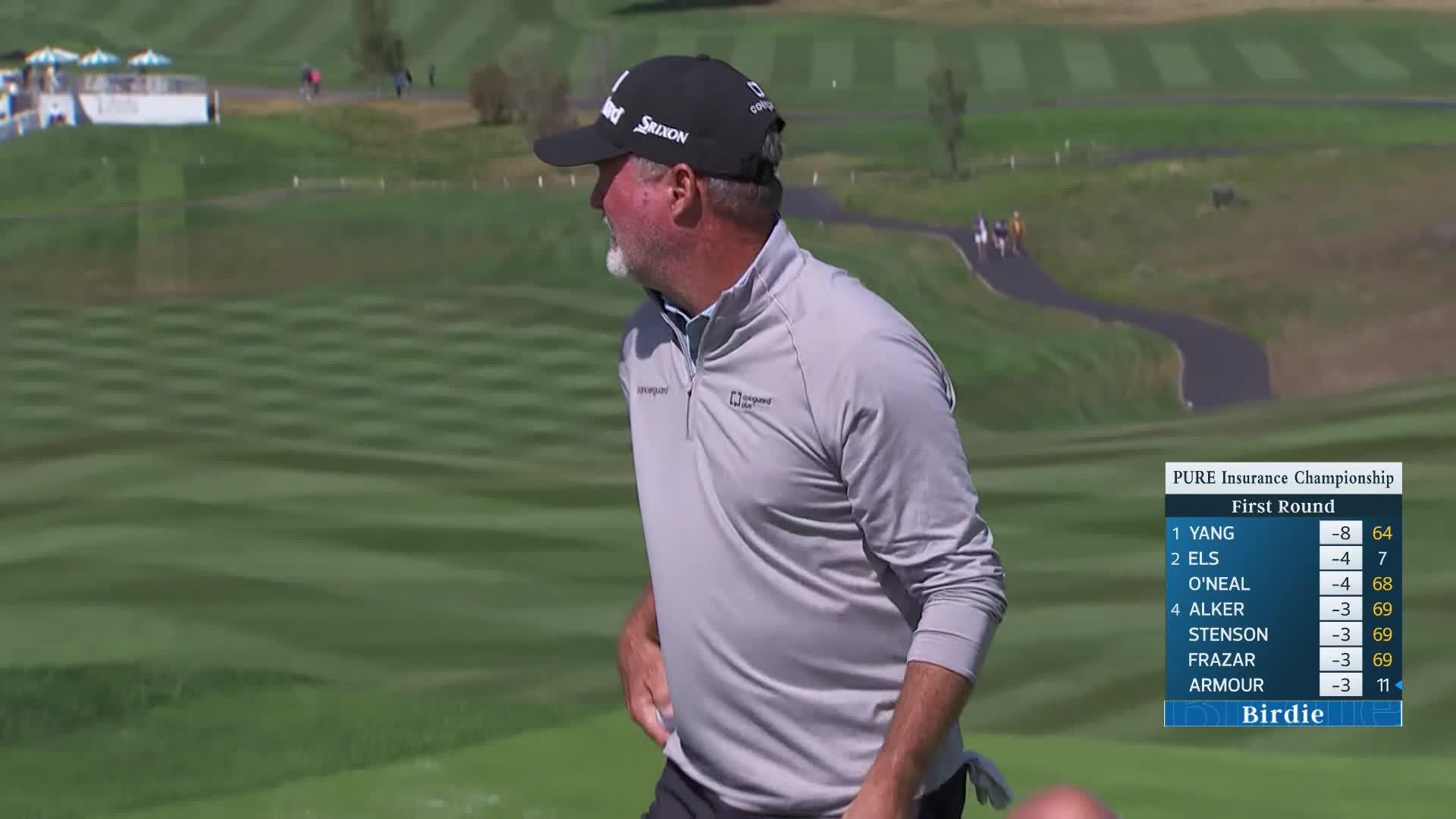 Jerry Kelly makes birdie on No. 6 at PURE Insurance Championship