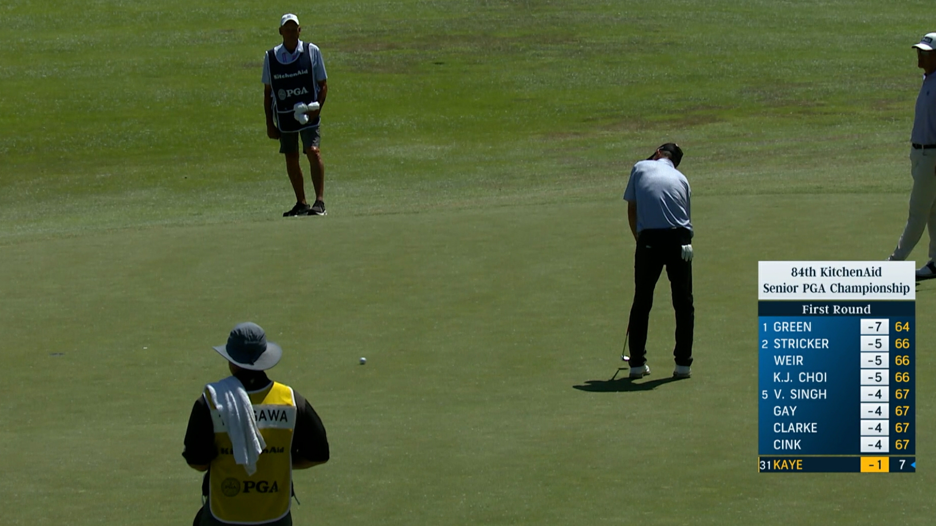 Jonathan Kaye converts birdie at KitchenAid Senior PGA