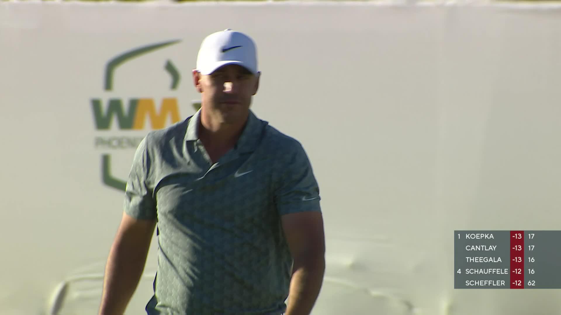 Brooks Koepka drives the green to set up birdie at WM Phoenix Open