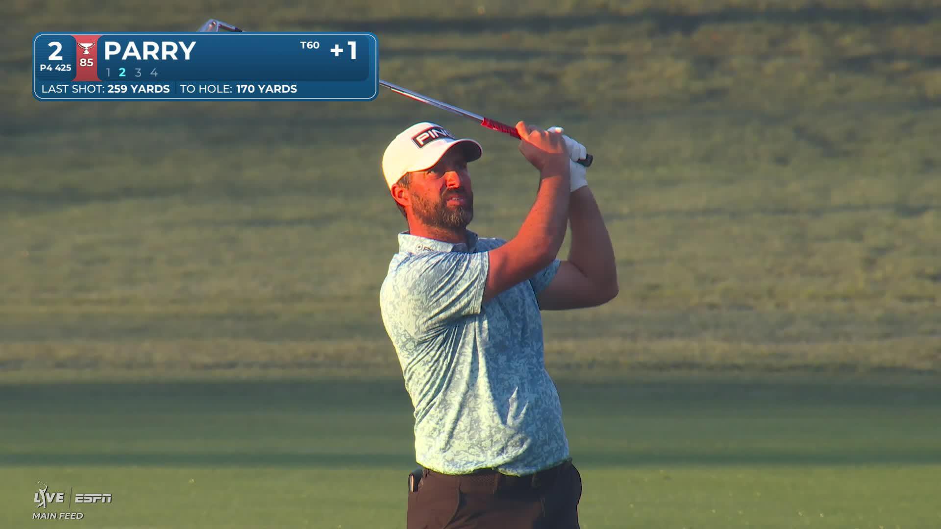 John Parry hits 169-yard approach to 8 feet, sets up birdie on No. 2 at Valspar