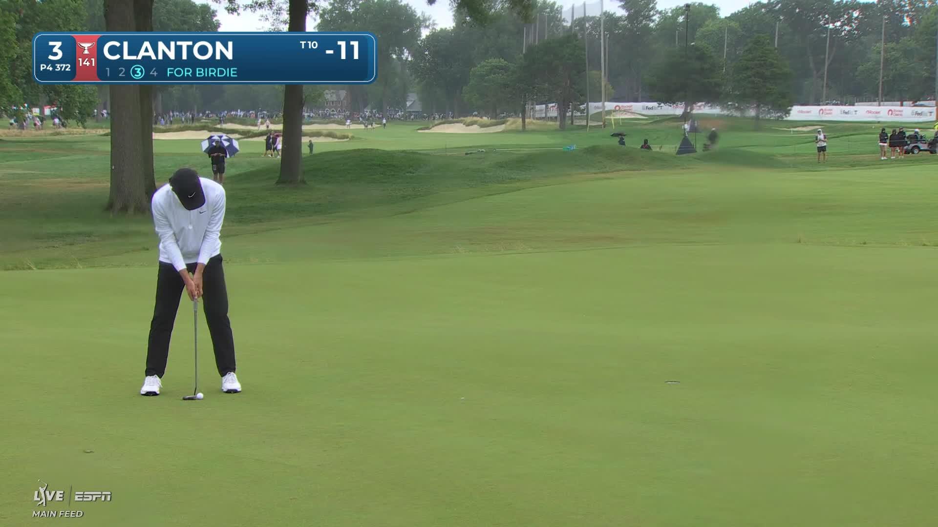 Luke Clanton's 122-yard approach sets up birdie on No. 3 at Rocket Classic