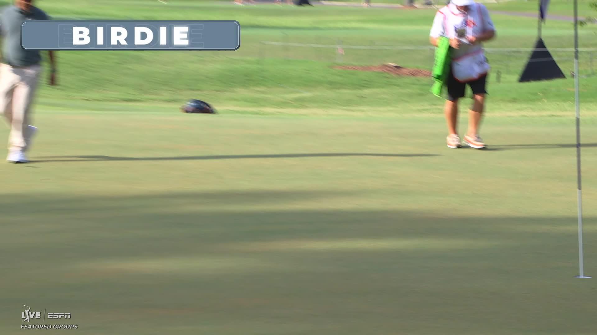 Nico Echavarria holes 55-foot approach for birdie on No. 2 at FedEx St. Jude