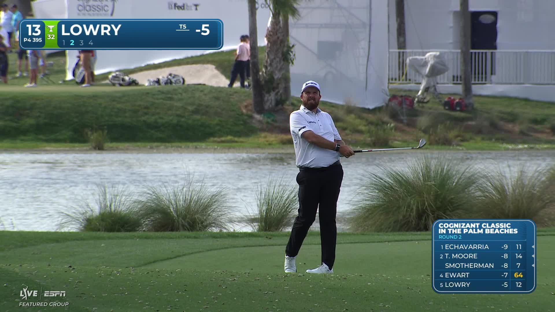 Shane Lowry hits 127-yard approach to 11 feet, sets up birdie on No. 13 at Cognizant Classic