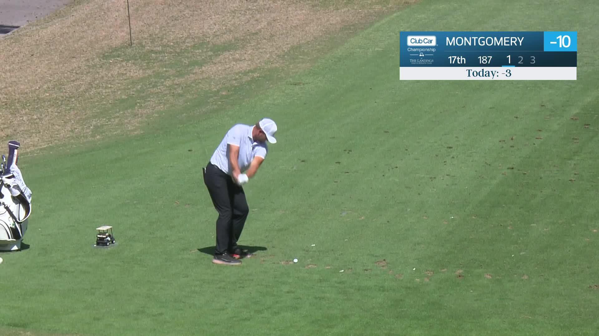 Taylor Montgomery makes birdie on No. 17 at Club Car Championship