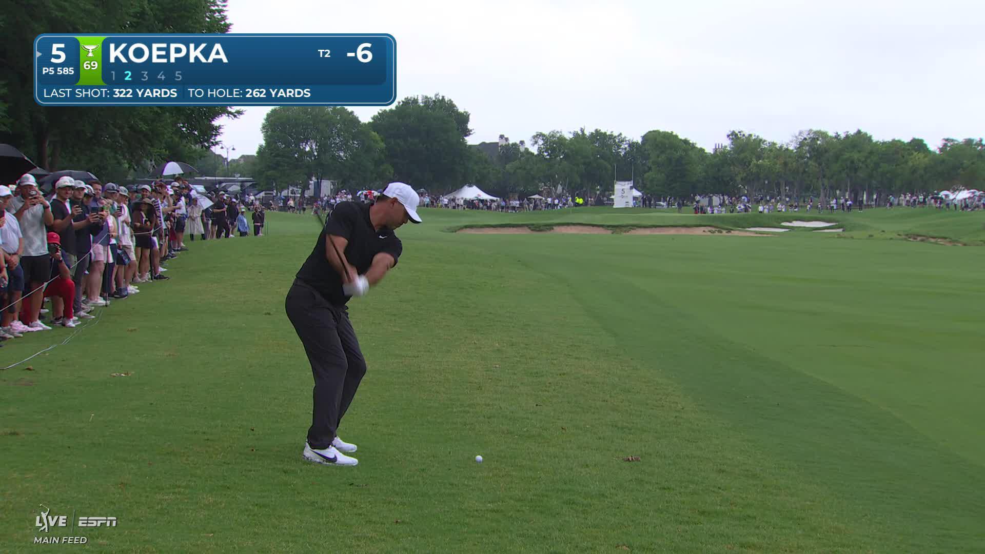 Brooks Koepka's great sand shot sets up birdie on No. 5 at THE CJ CUP