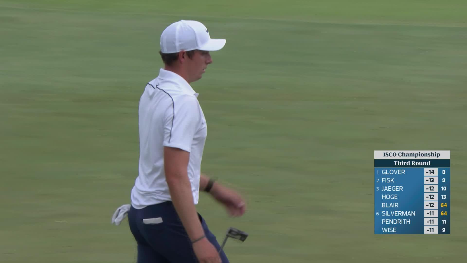 Ben James's 154-yard approach sets up birdie on No. 16 at ISCO Championship