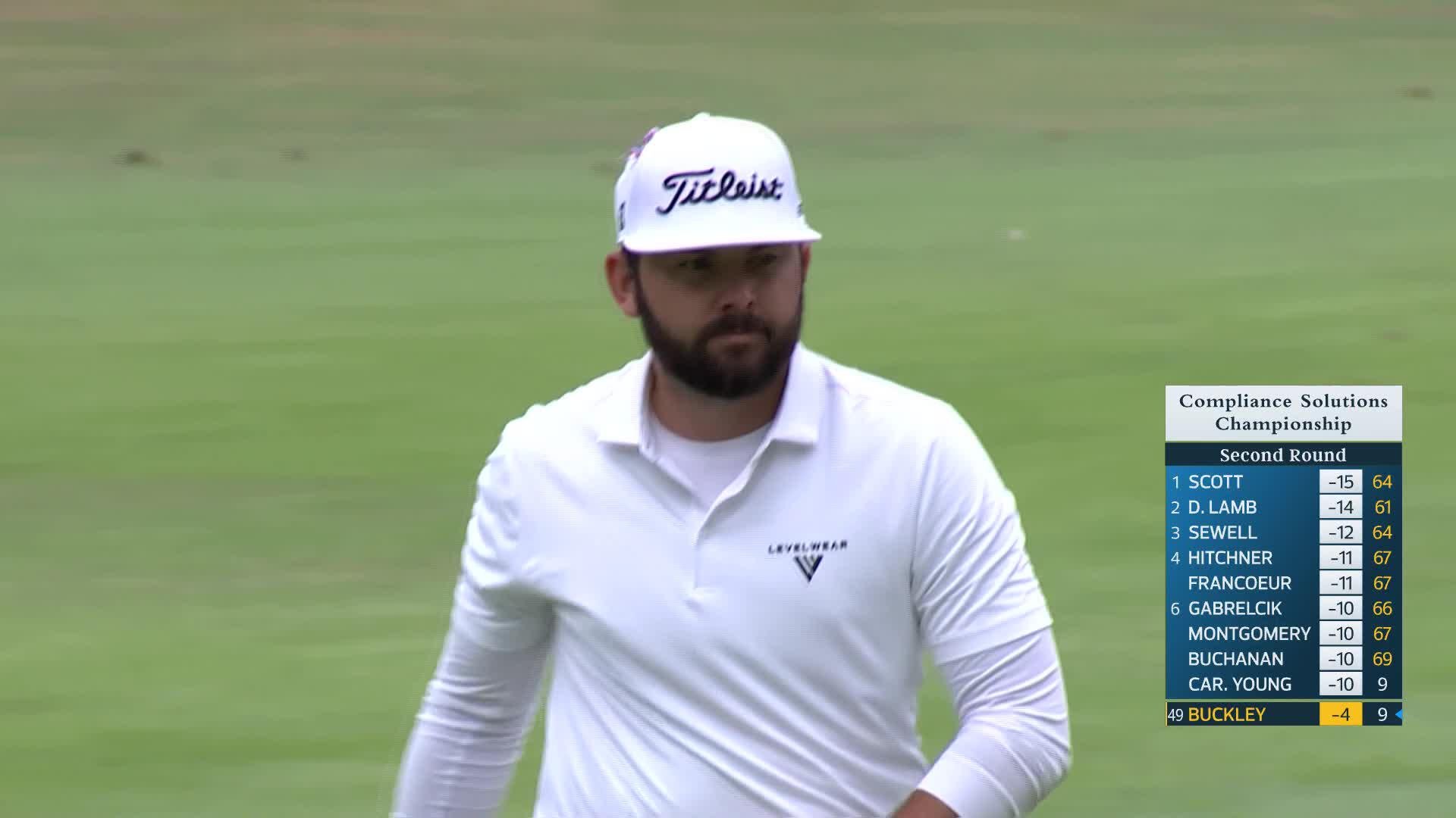 Hayden Buckley makes birdie on No. 1 at Compliance Solutions