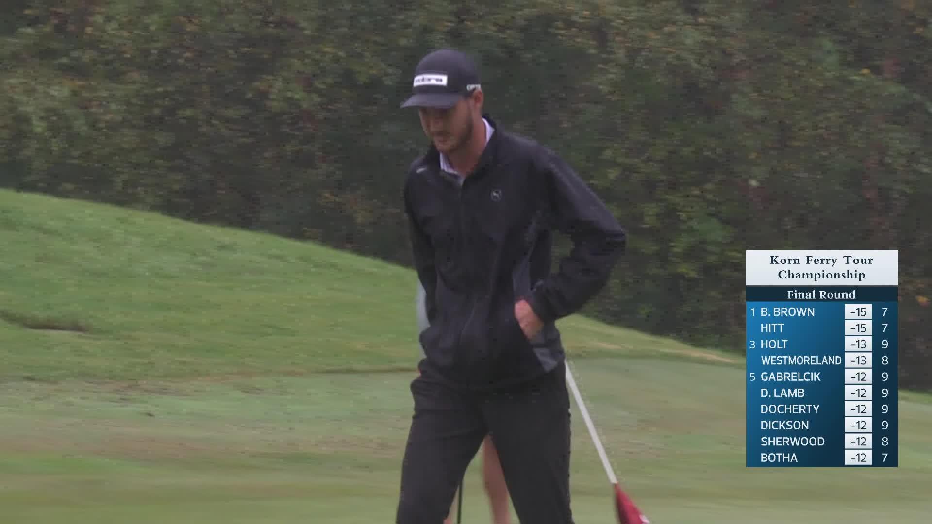 Nick Gabrelcik makes birdie on No. 10 at Korn Ferry Tour Champ