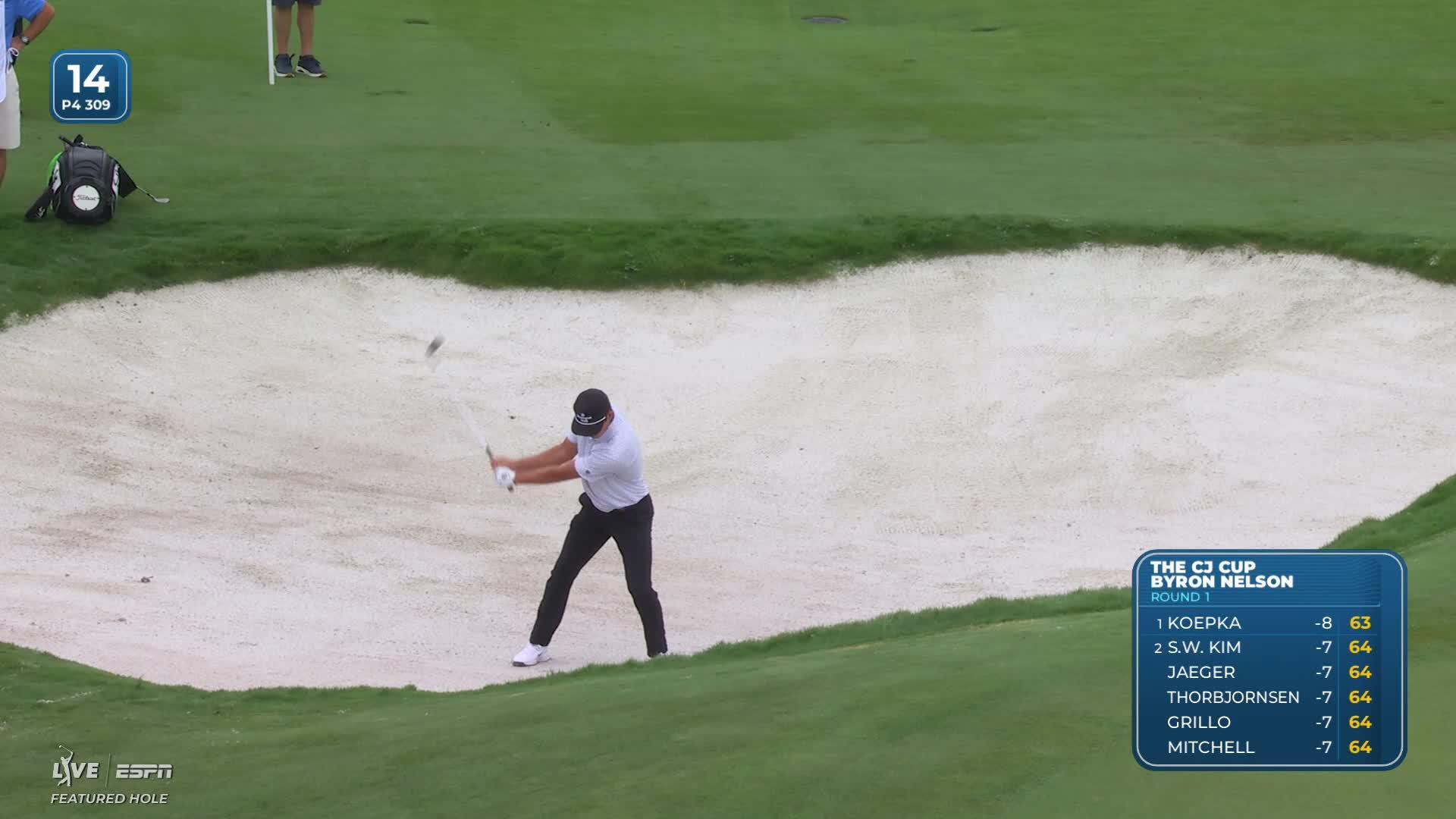 Preston Stout makes birdie on No. 14 at THE CJ CUP