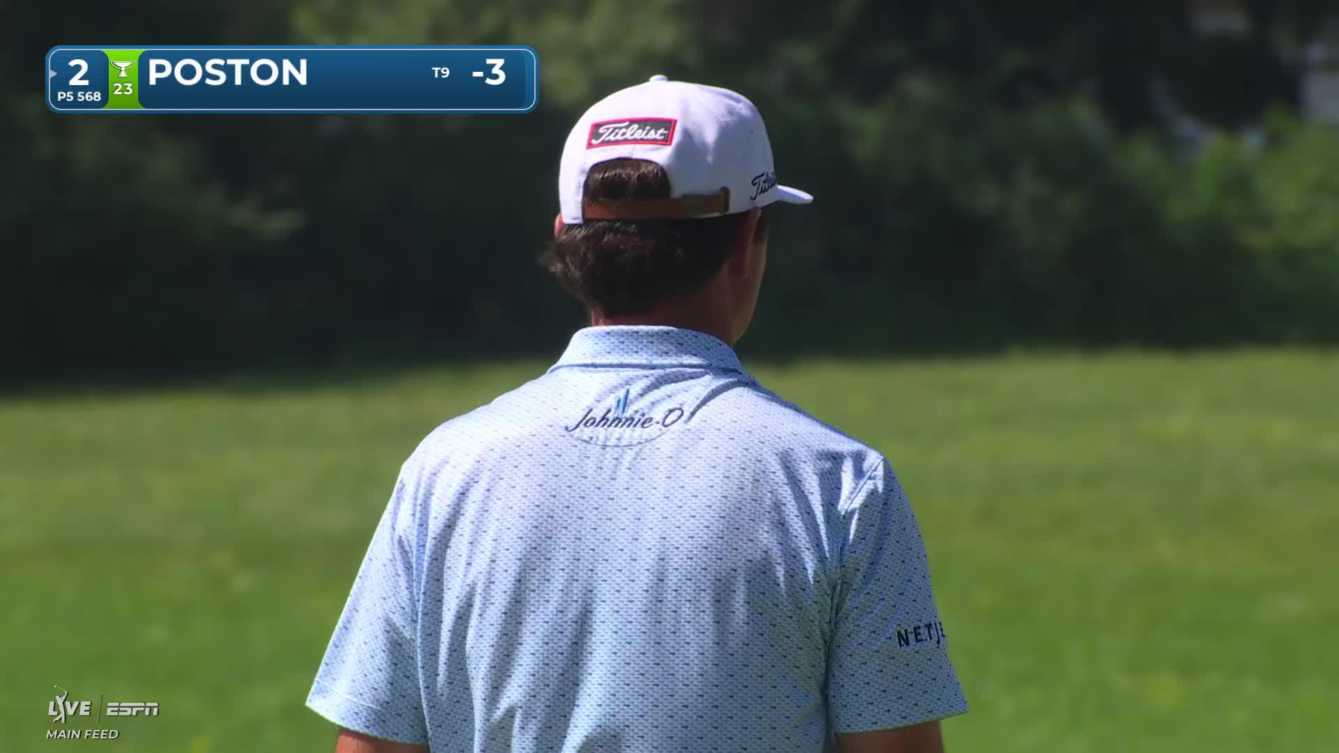 J.T. Poston reaches par-5 No. 2 in two, makes birdie at John Deere