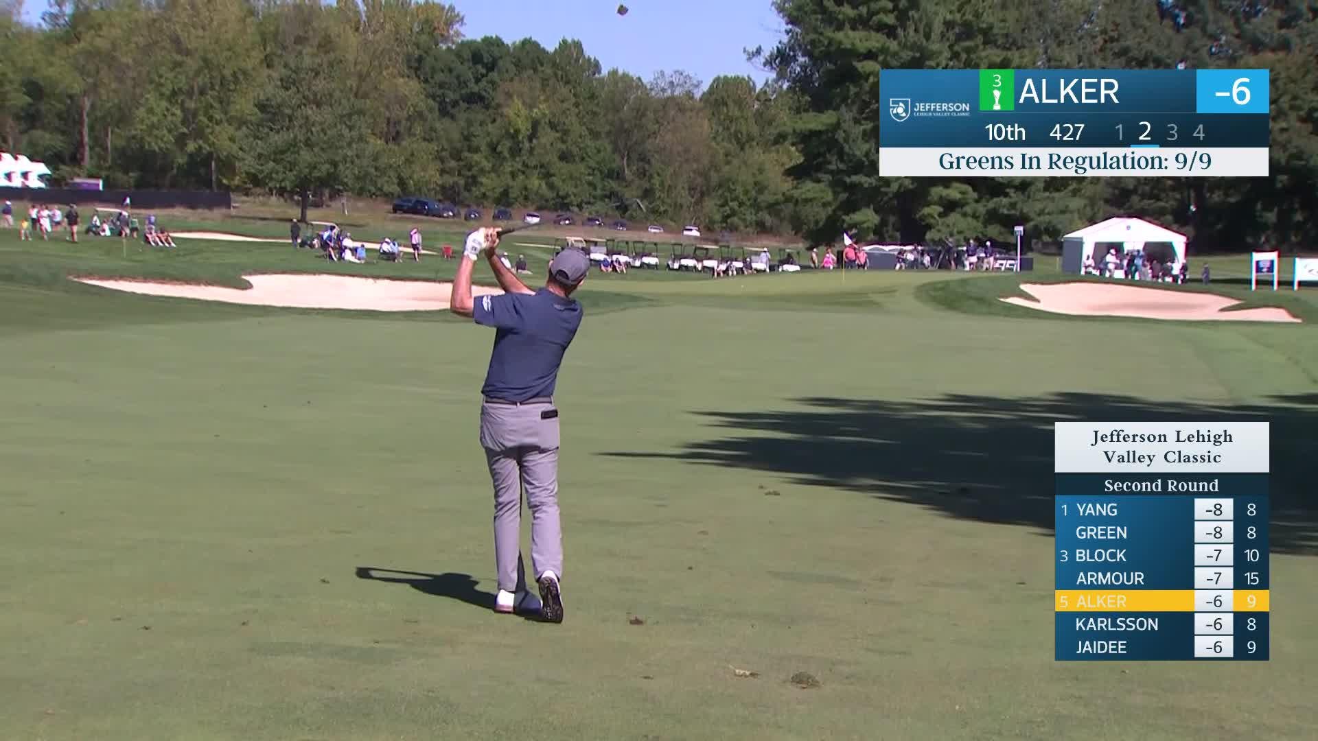 Steven Alker makes birdie on No. 10 at Jefferson Lehigh Valley Classic