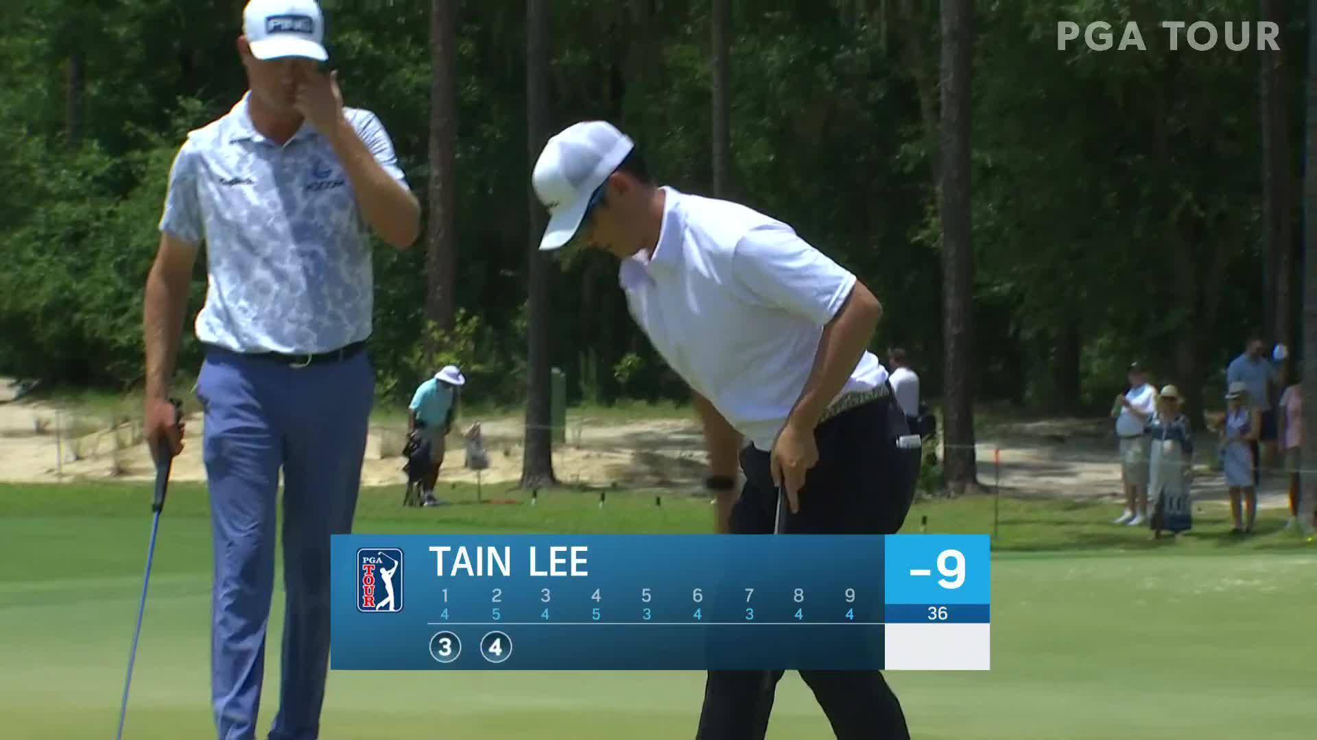 Tain Lee's up-and-down from sand to make birdie at Palmetto Championship