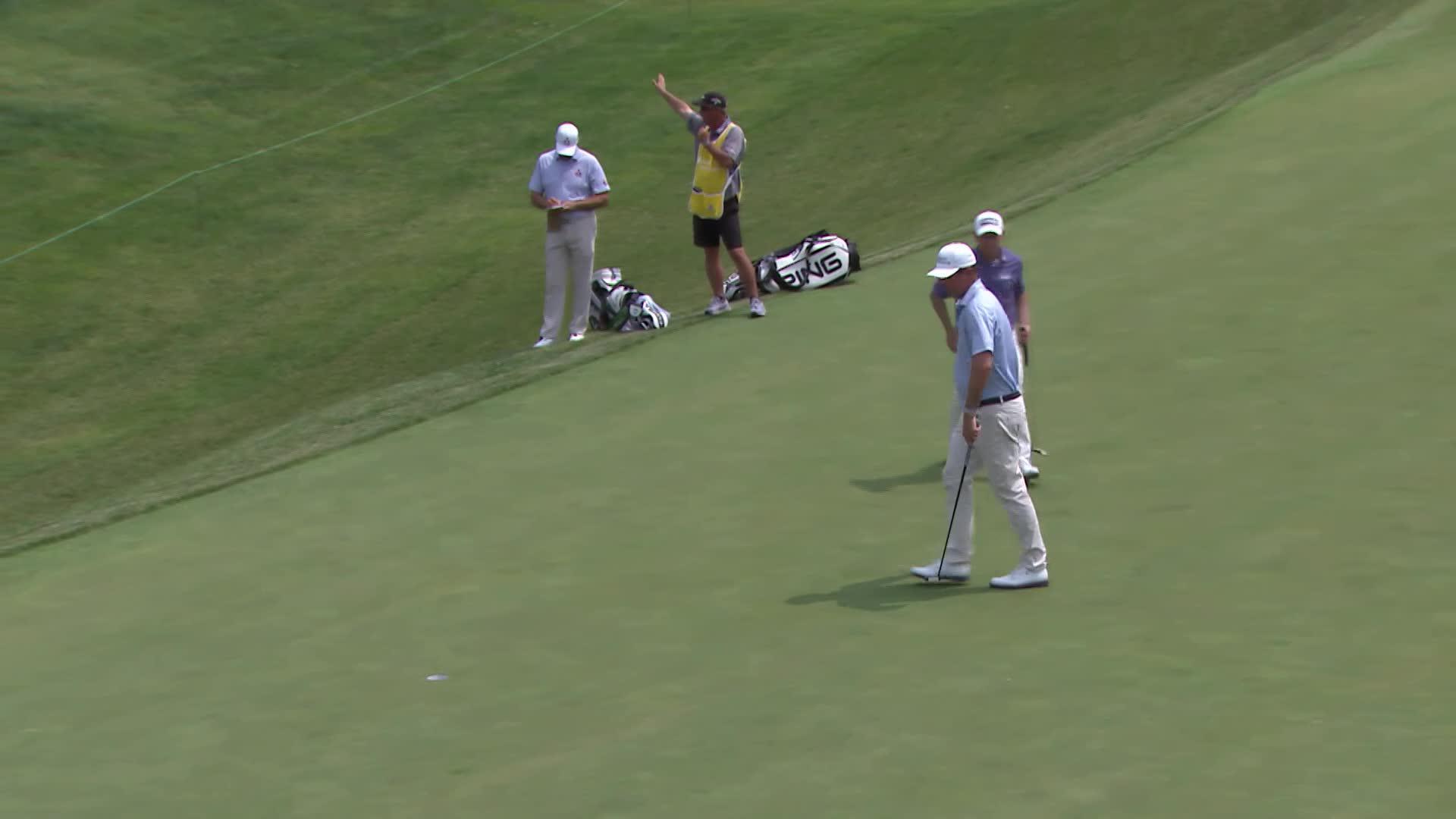 Michael Wright makes birdie on No. 11 at Principal Charity Classic
