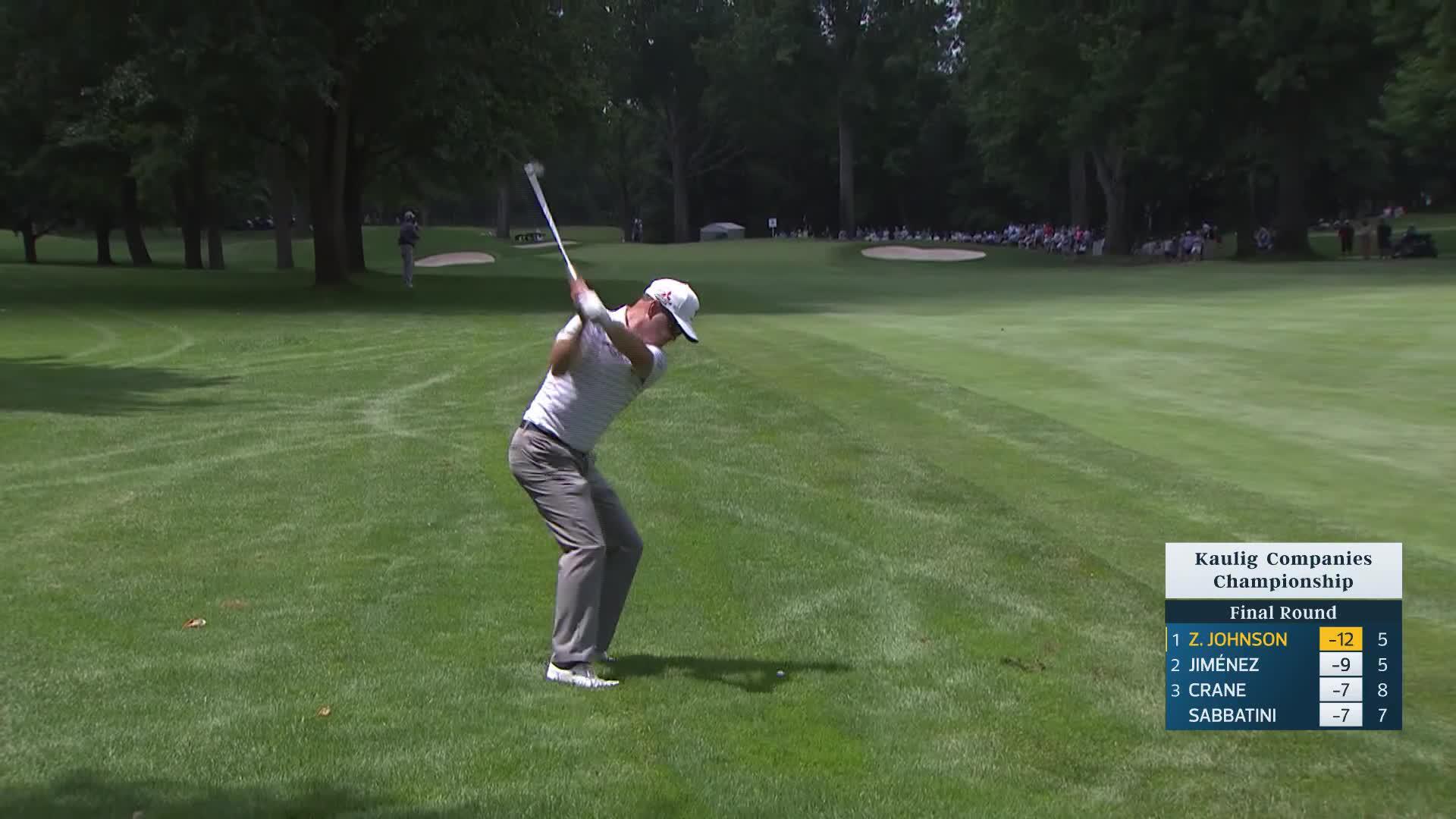 Zach Johnson makes birdie on No. 6 at Kaulig Companies Championship