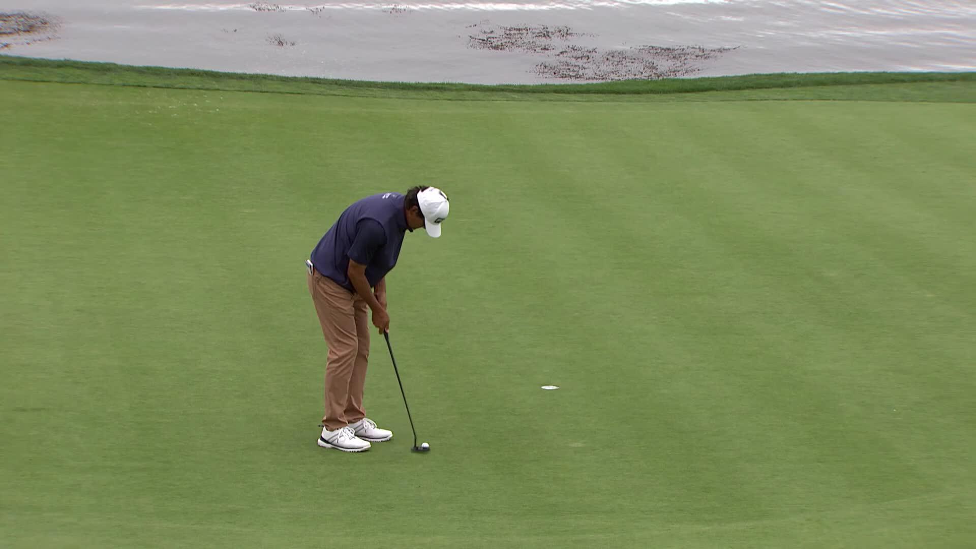 Ken Tanigawa makes birdie on No. 8 at PURE Insurance Championship
