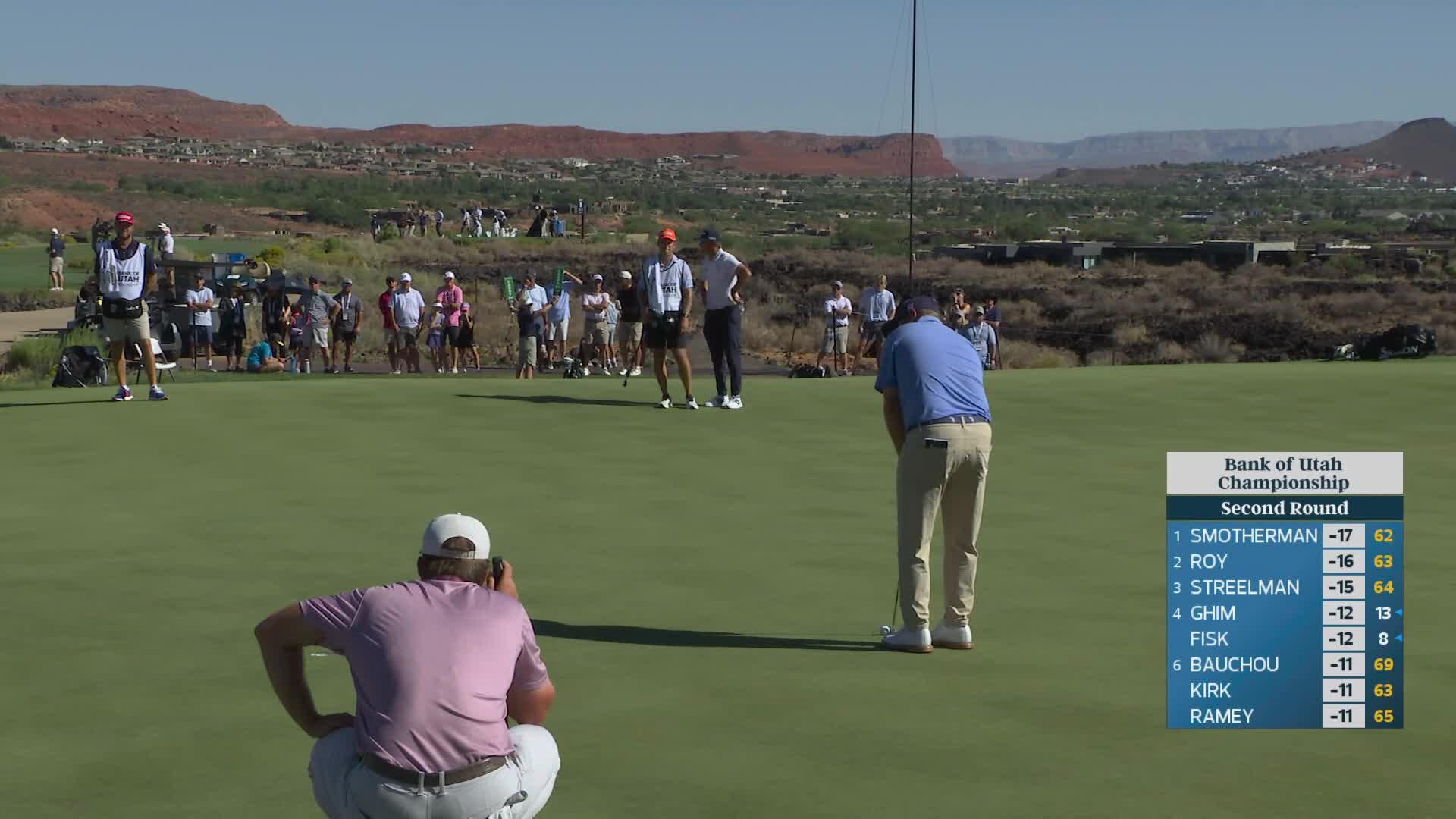 Zac Blair hits tee shot to 8 feet, sets up birdie on No. 8 at Bank of Utah