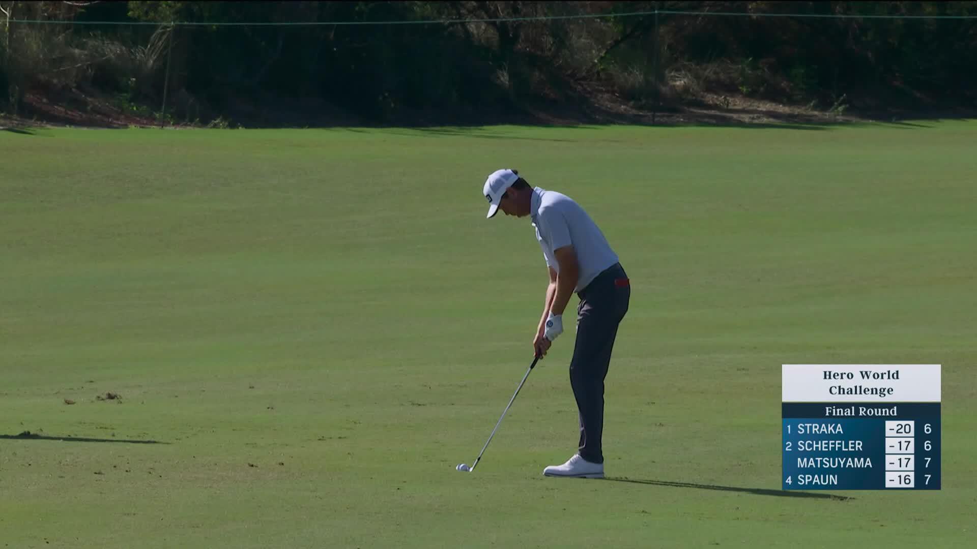 Harris English hits 120-yard approach to 6 feet, sets up birdie on No. 10 at Hero World Challenge