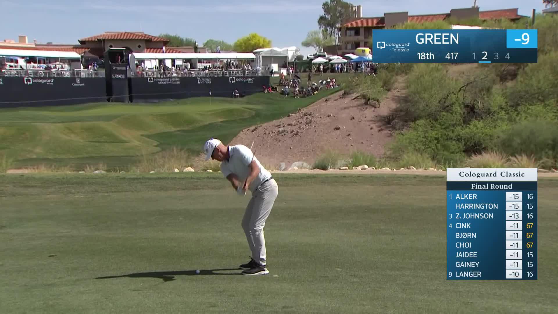 Richard Green makes birdie on No. 18 at Cologuard Classic