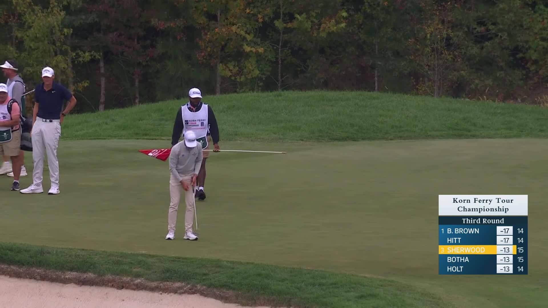 Cole Sherwood makes birdie on No. 16 at Korn Ferry Tour Champ