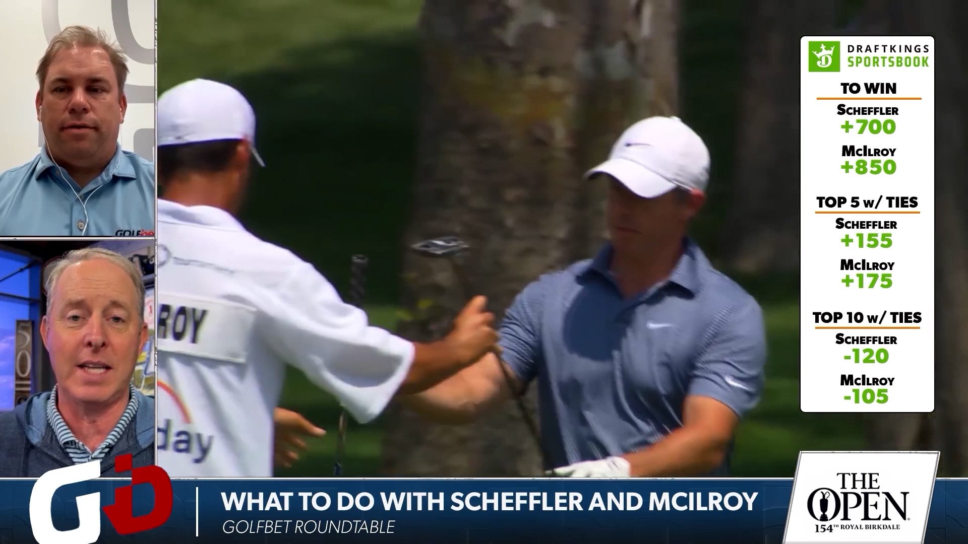 DraftKings odds: Best markets for betting Scheffler, McIlroy at The Open