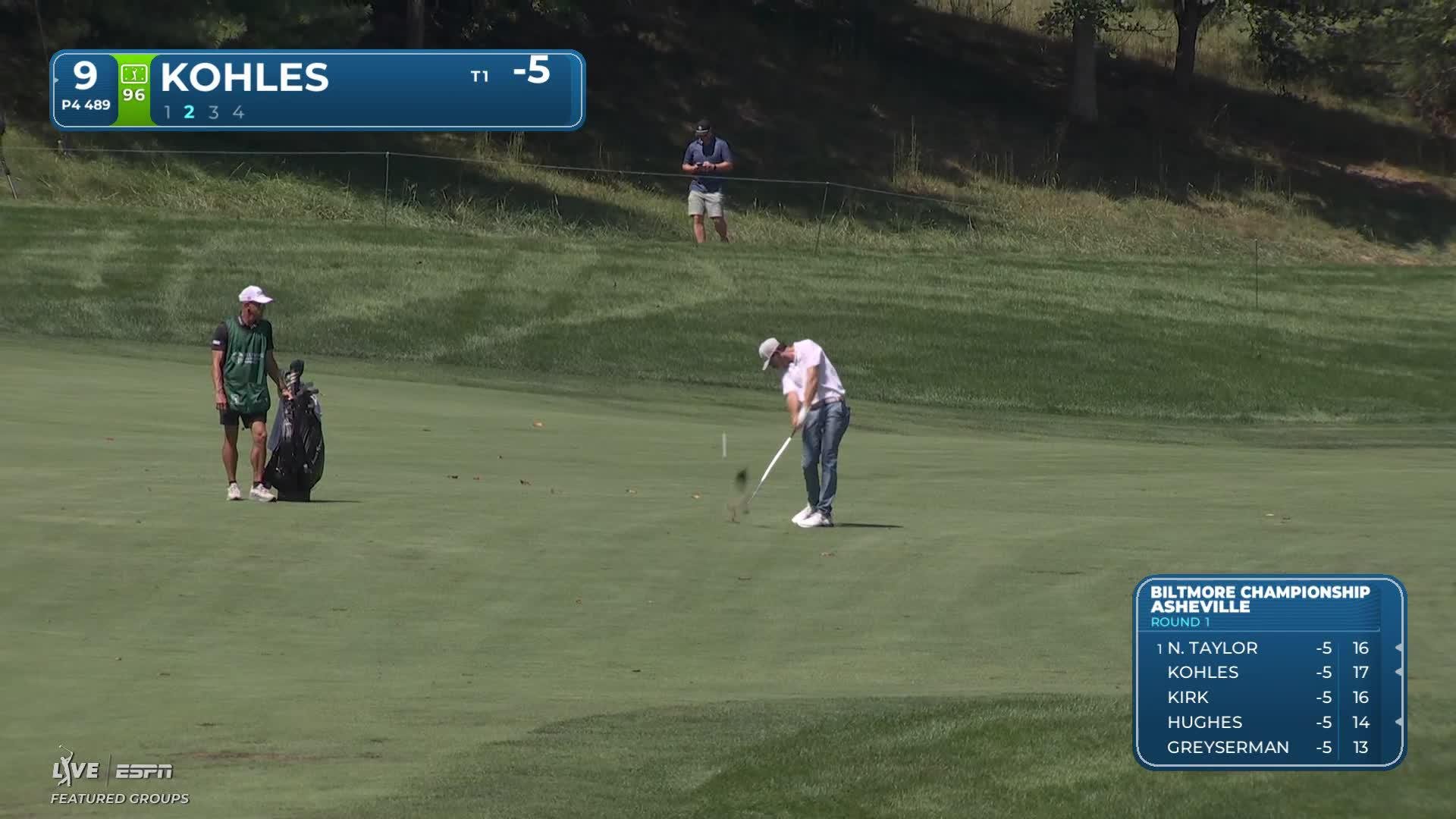 Ben Kohles's 186-yard approach sets up birdie on No. 9 at Biltmore Championship