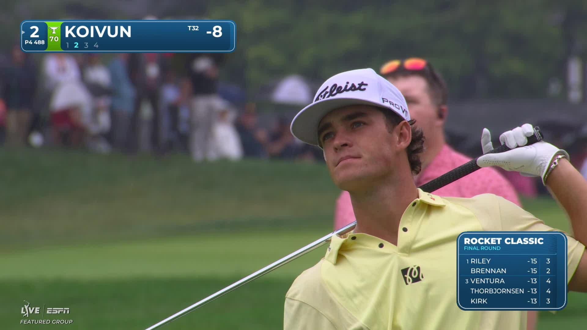 Jackson Koivun's 188-yard approach sets up birdie on No. 2 at Rocket Classic