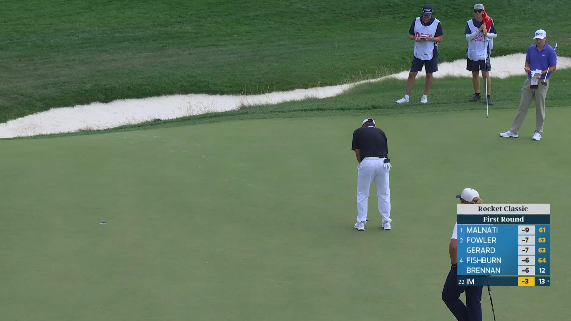Sungjae Im drains 11-foot putt for birdie on No. 5 at Rocket Classic