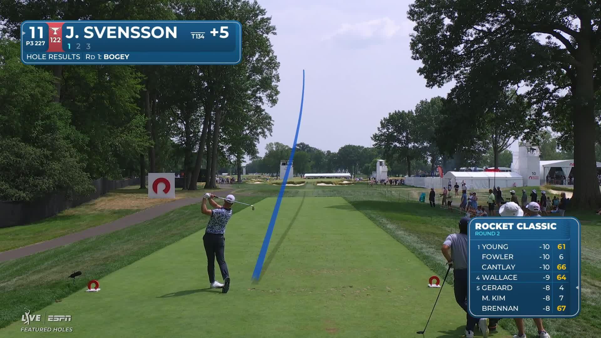 Jesper Svensson nearly aces No. 11 at Rocket Classic