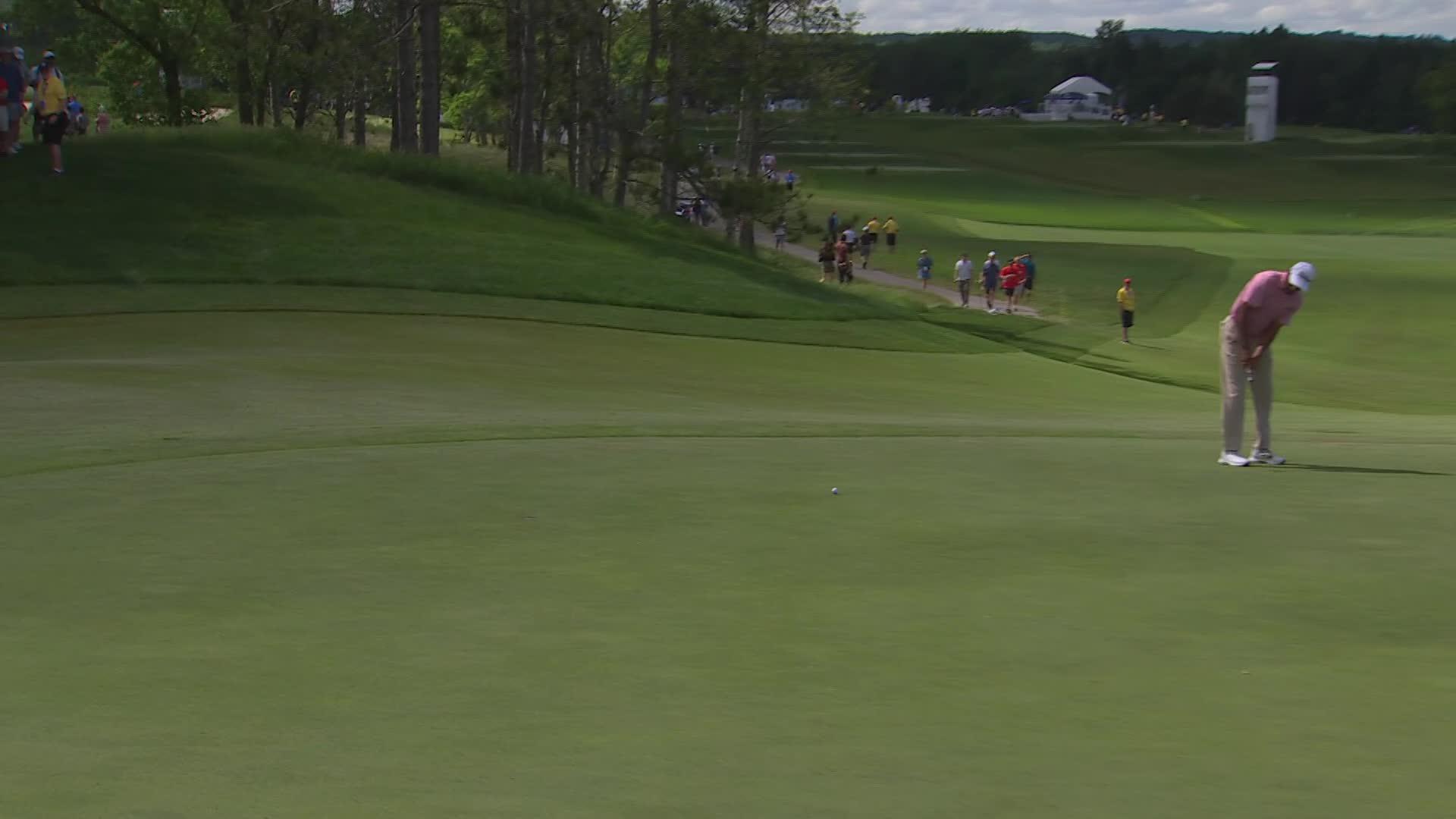 Sudarshan Yellamaraju sinks 26-foot birdie putt on No. 9 at RBC Canadian