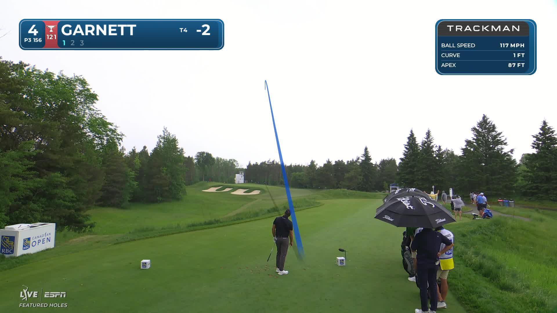 Brice Garnett sinks 18-foot putt for birdie on No. 4 at RBC Canadian