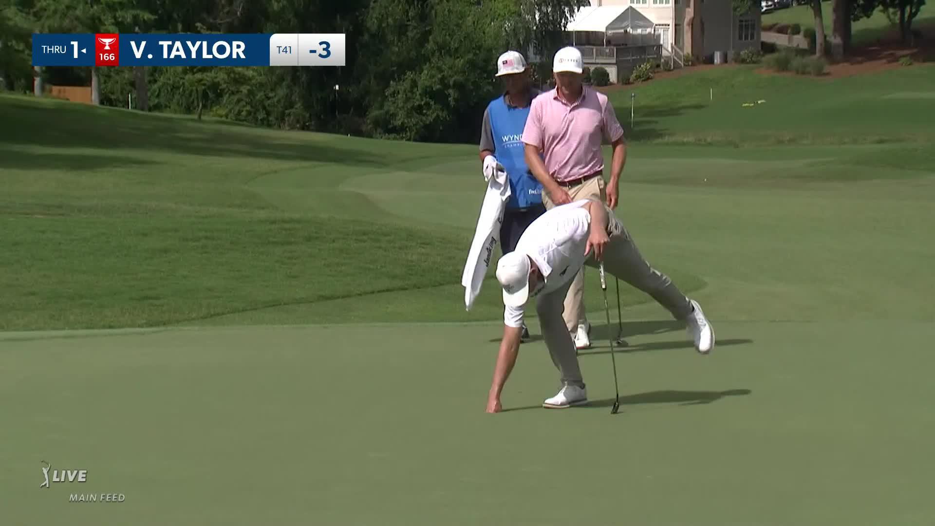 Vaughn Taylor curls in 17-foot birdie putt at Wyndham