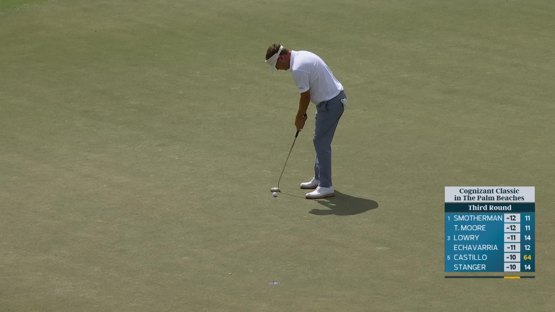 Keith Mitchell sinks 12-foot birdie putt on No. 9 at Cognizant Classic