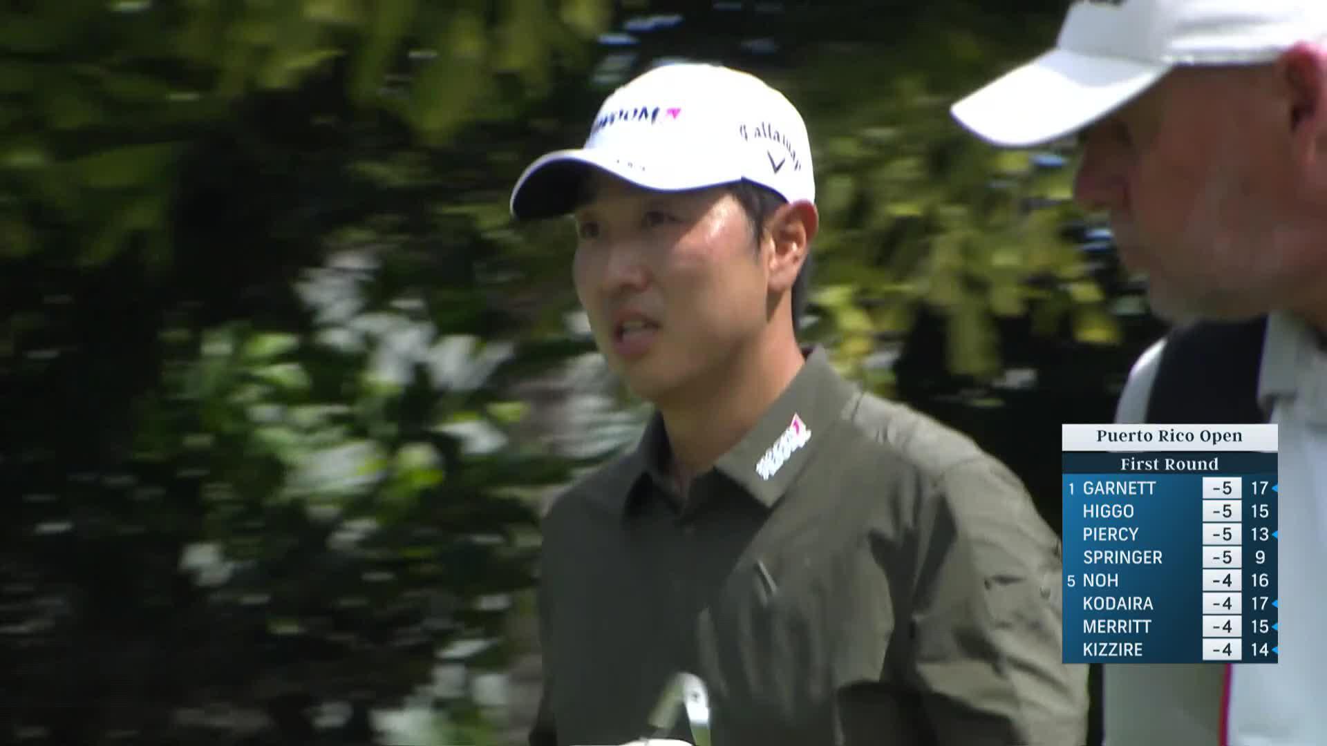 Sangmoon Bae throws a dart to set up birdie at Puerto Rico