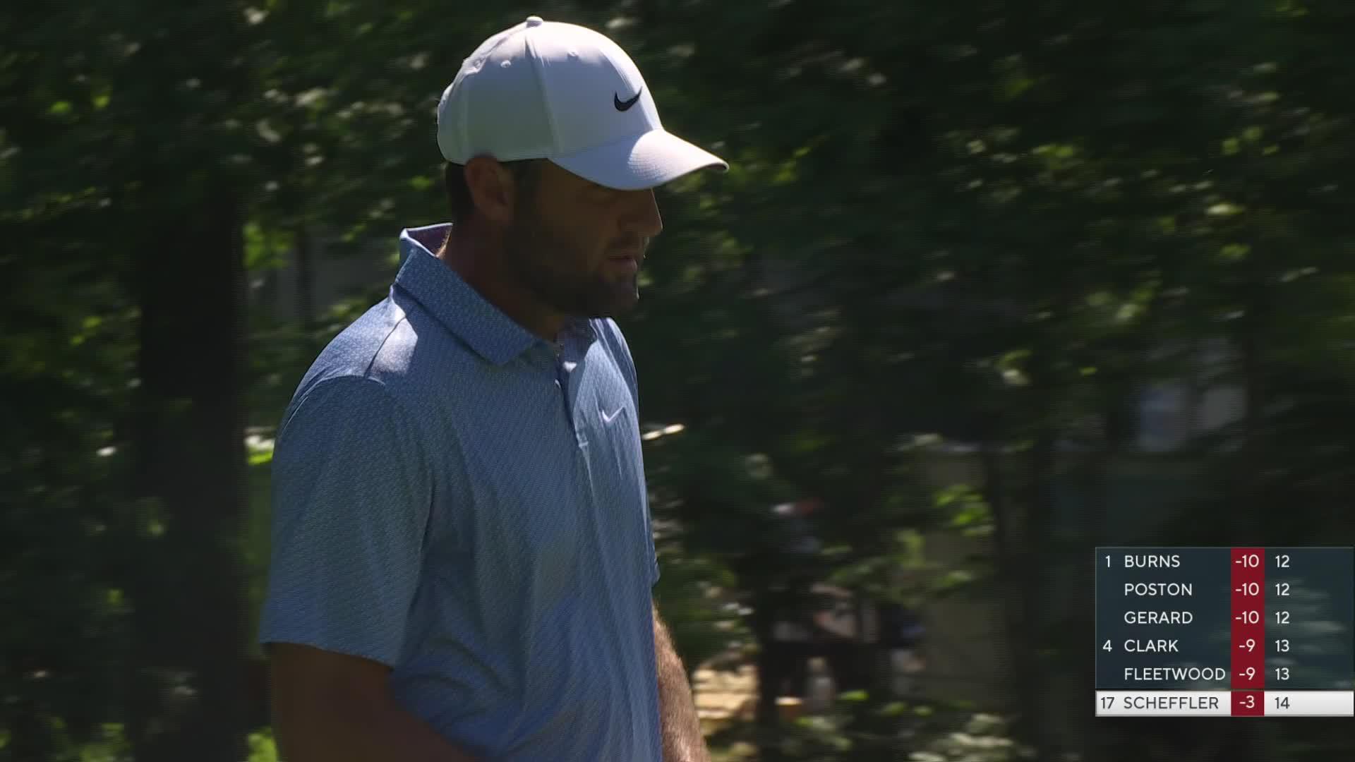 Scottie Scheffler reaches par-5 No. 15 in two, makes birdie at the Memorial
