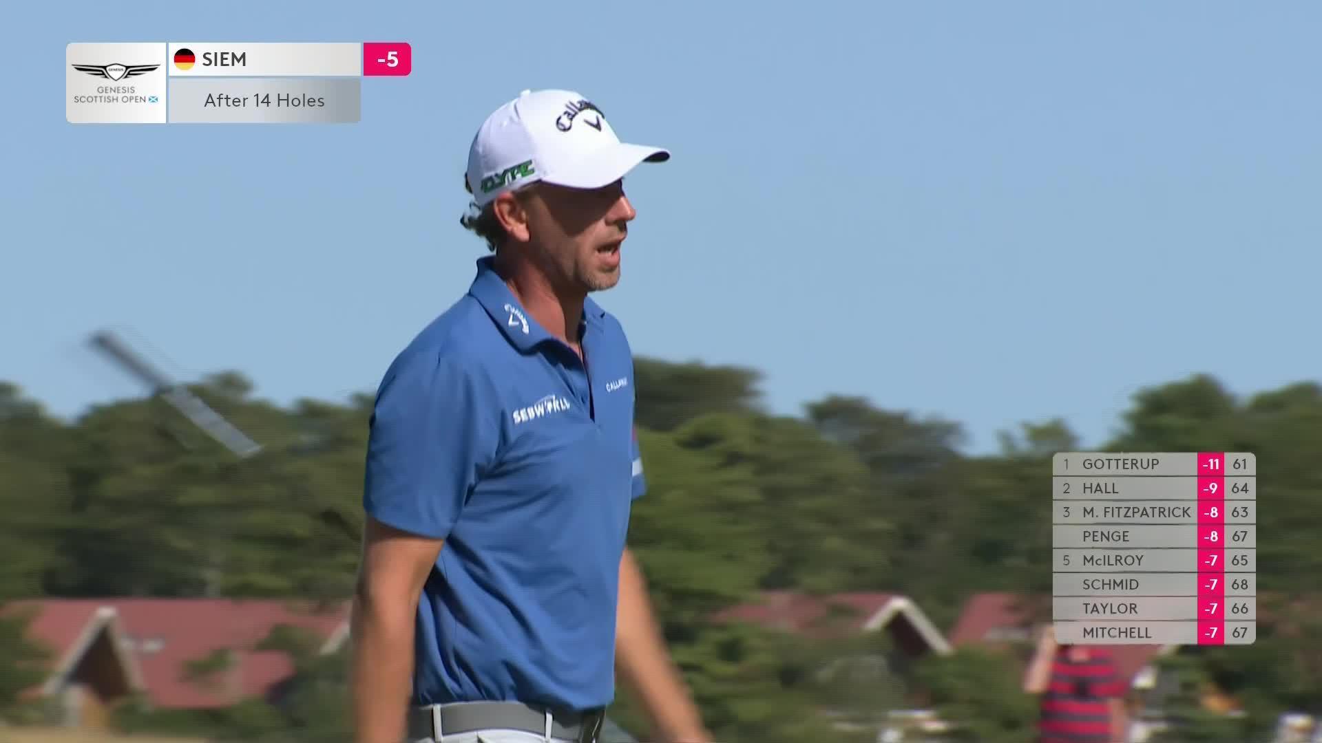 Marcel Siem makes birdie on No. 5 at Genesis Scottish Open