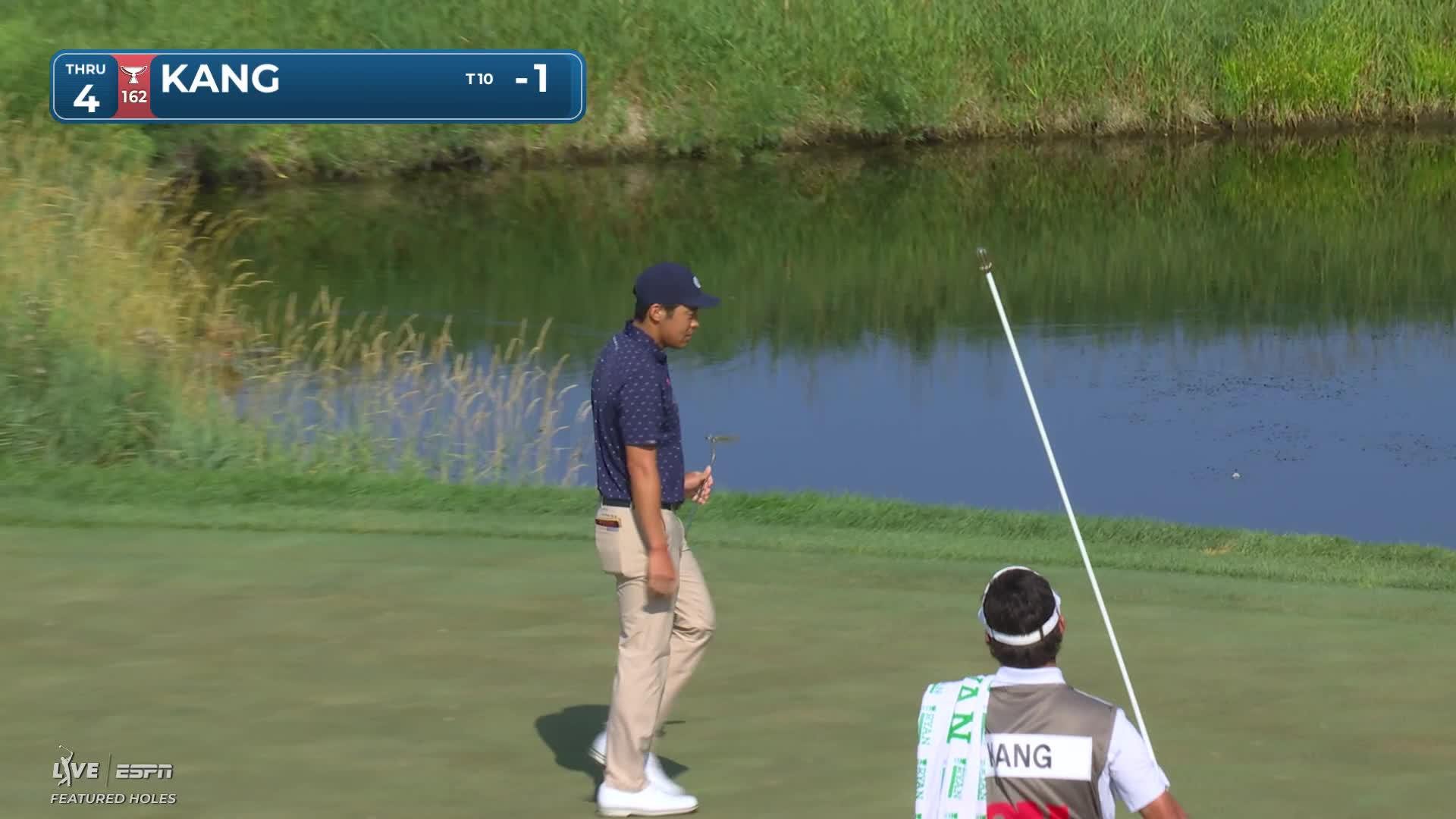 Jeffrey Kang sinks 31-foot birdie putt on No. 4 at 3M Open