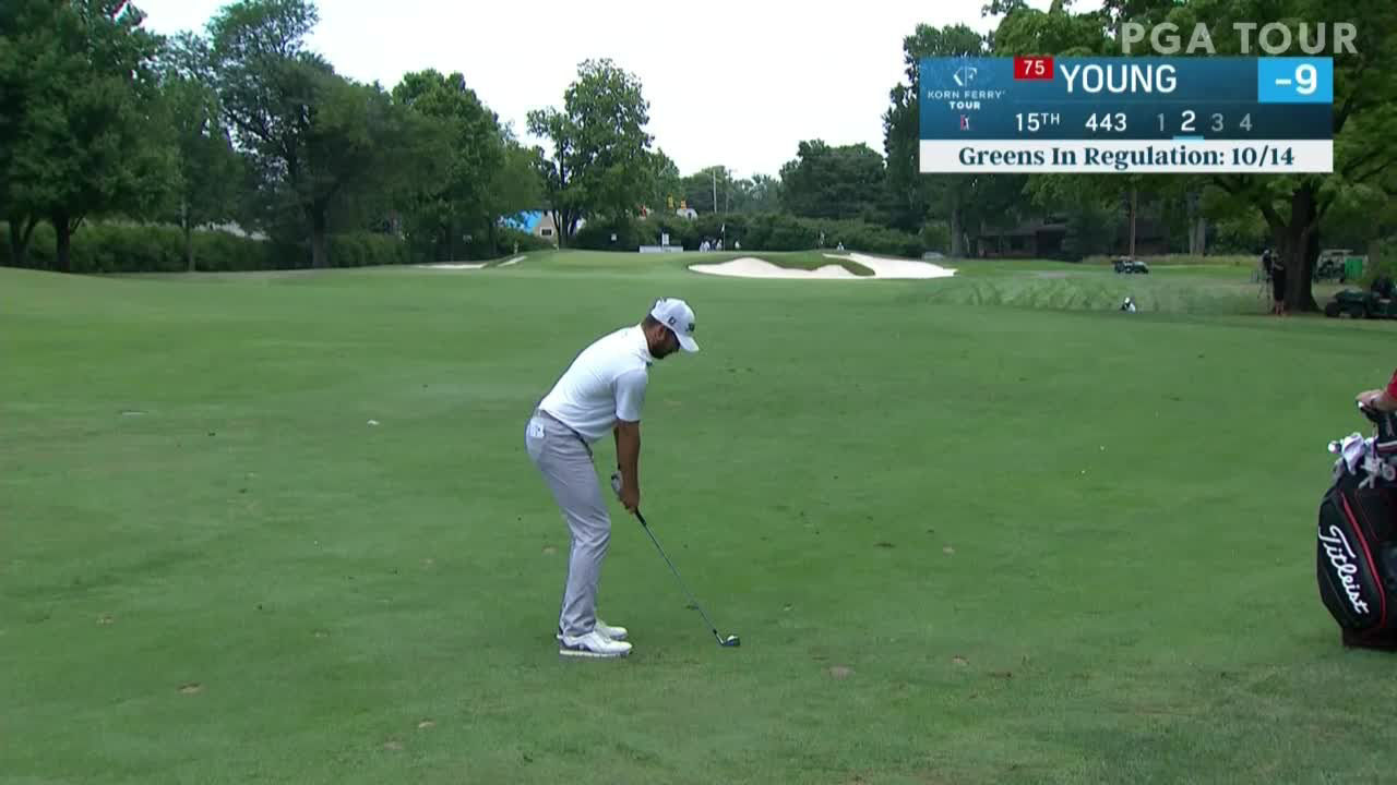 Cameron Young Makes Birdie On No 15 In Round 3 At Nationwide Children S