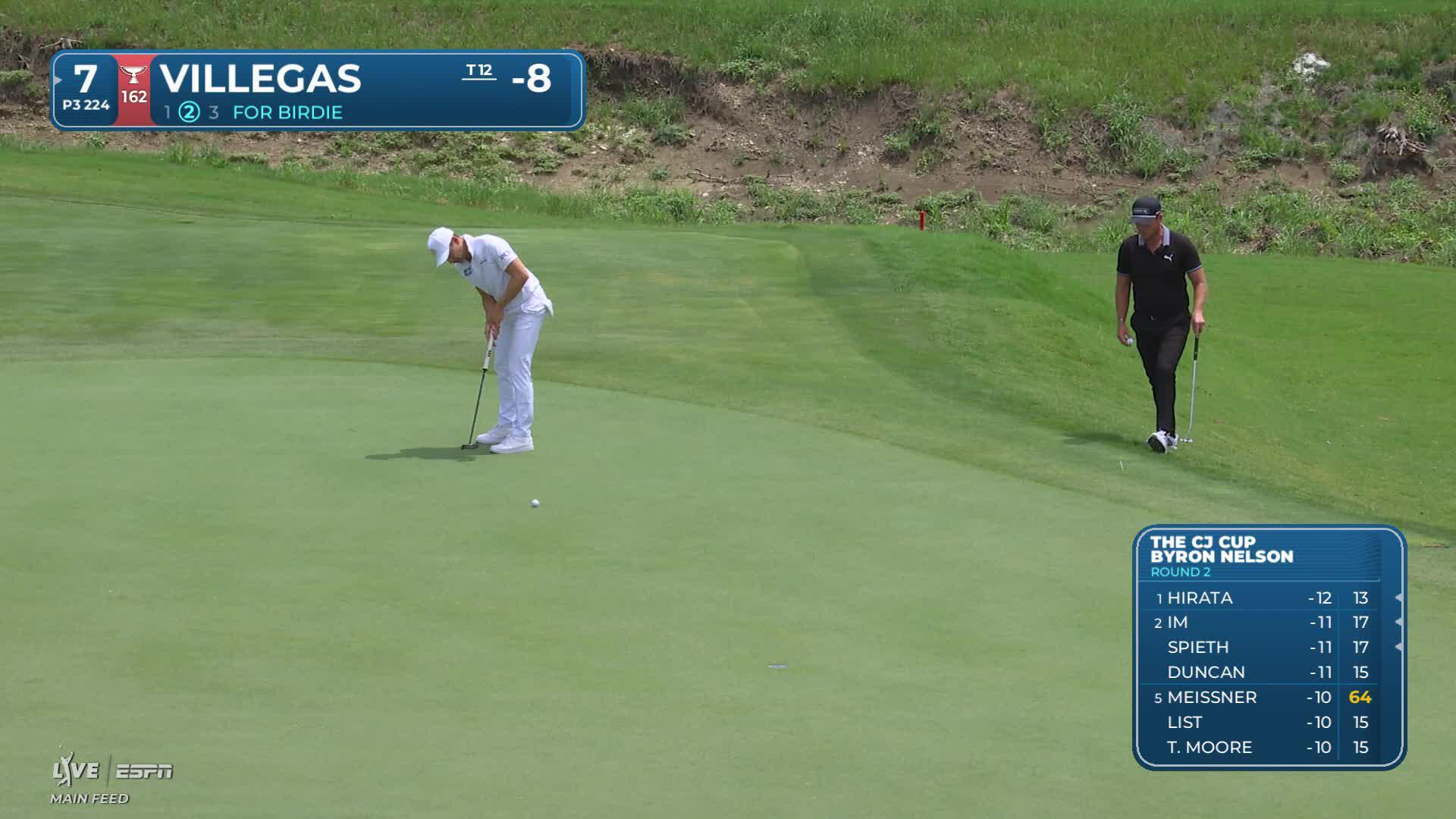 Camilo Villegas sinks 23-foot birdie putt on No. 7 at THE CJ CUP