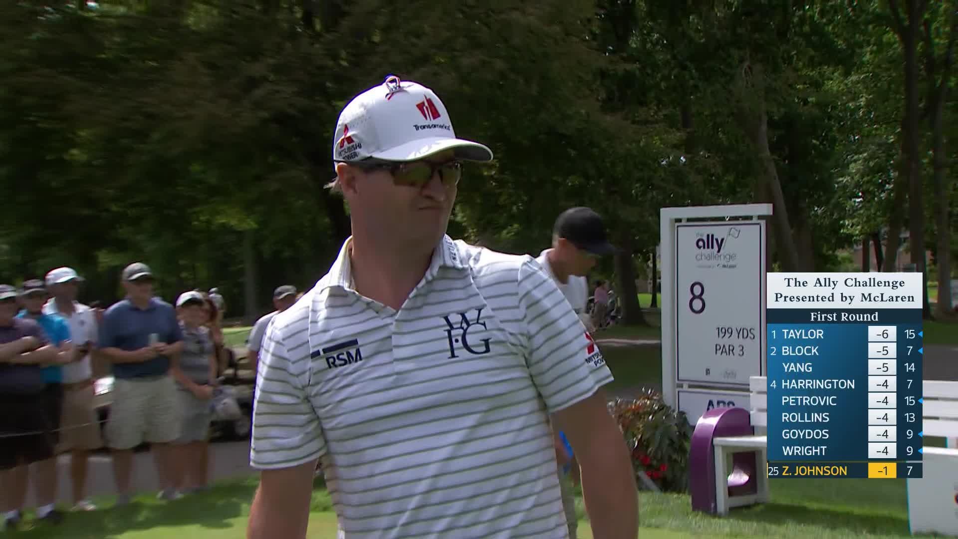 Zach Johnson makes birdie on No. 8 at The Ally Challenge