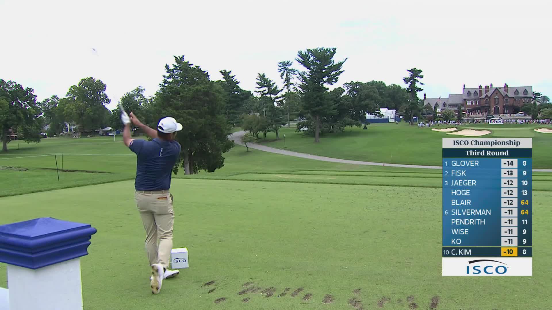 Chan Kim holes 26-foot shot from rough for birdie on No. 9 at ISCO Championship