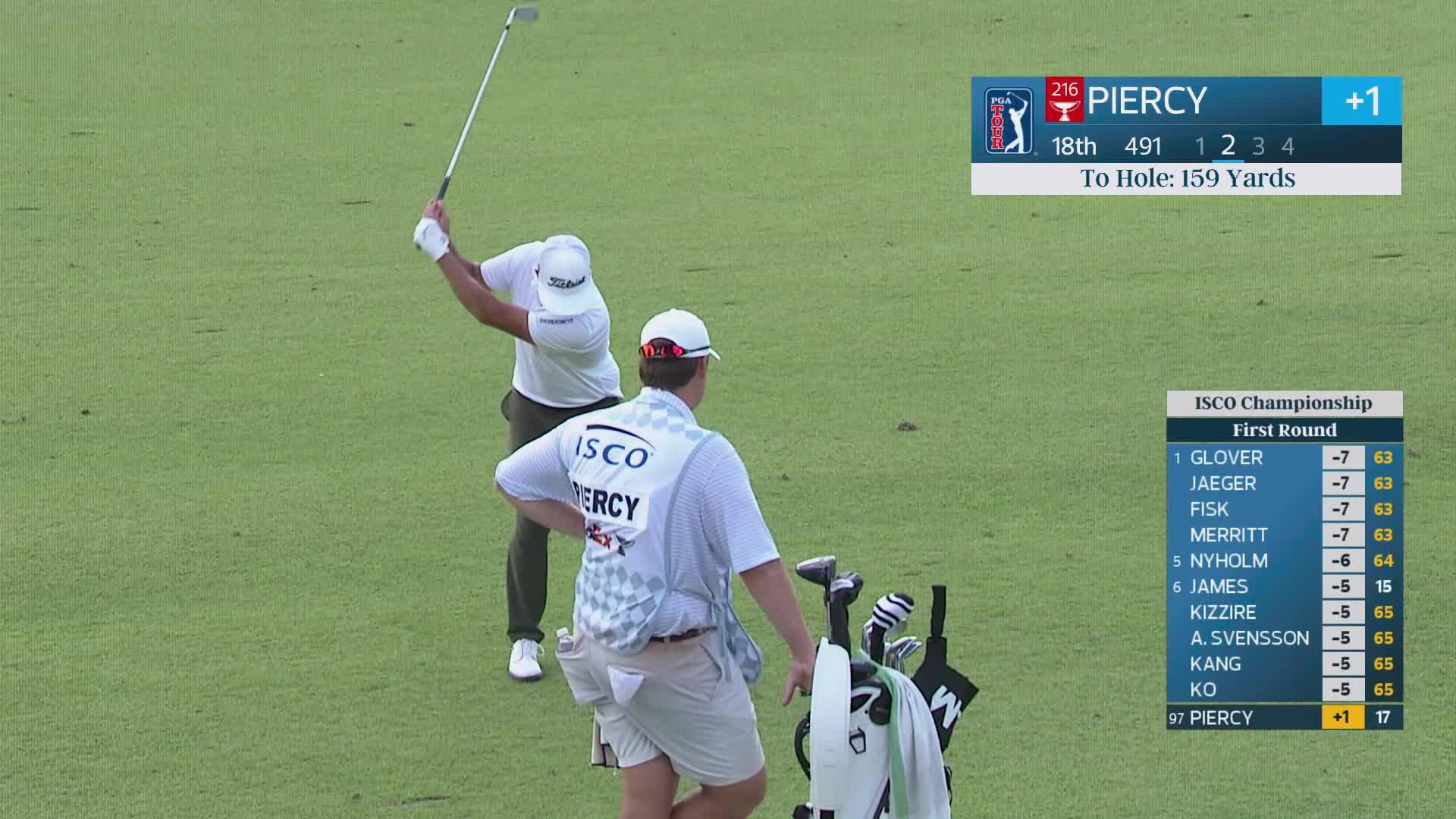 Scott Piercy's 161-yard approach sets up birdie on No. 18 at ISCO Championship