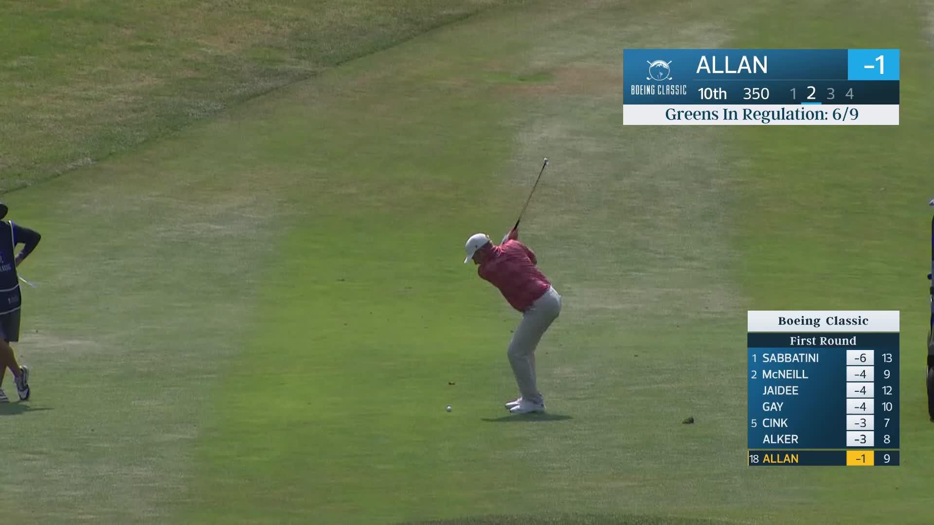 Steve Allan makes birdie on No. 10 at Boeing Classic