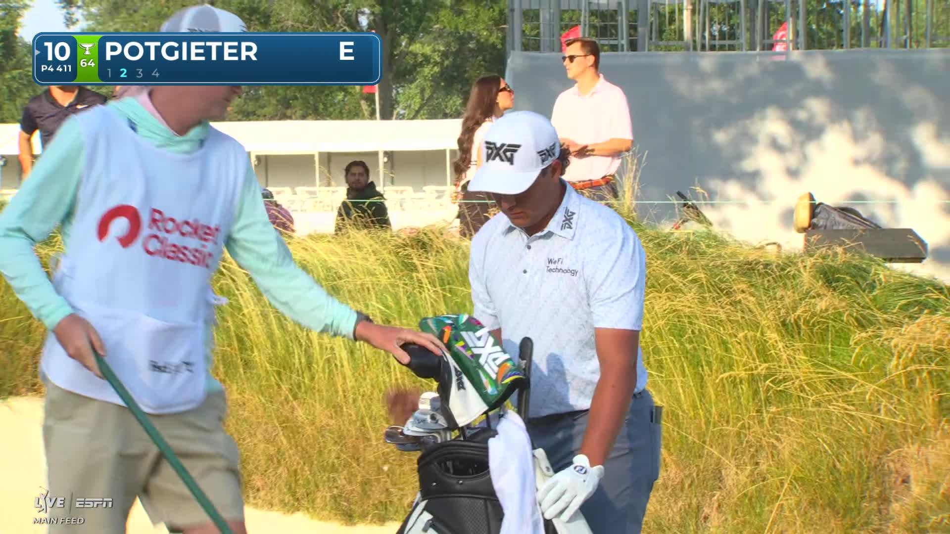 Aldrich Potgieter sinks 9-foot birdie putt on No. 10 at Rocket Classic