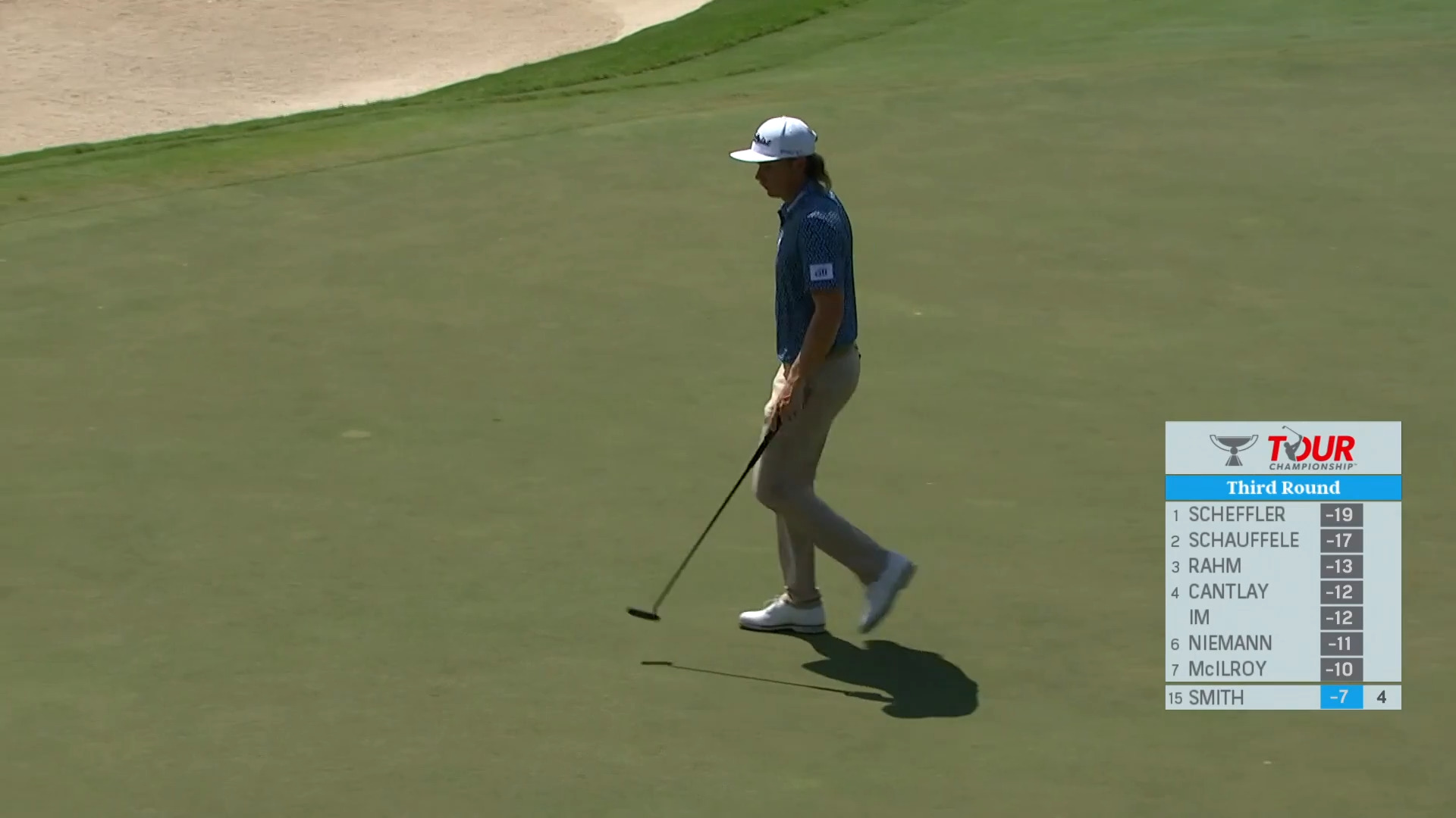 Cameron Smith sinks a 24-foot birdie putt at TOUR Championship