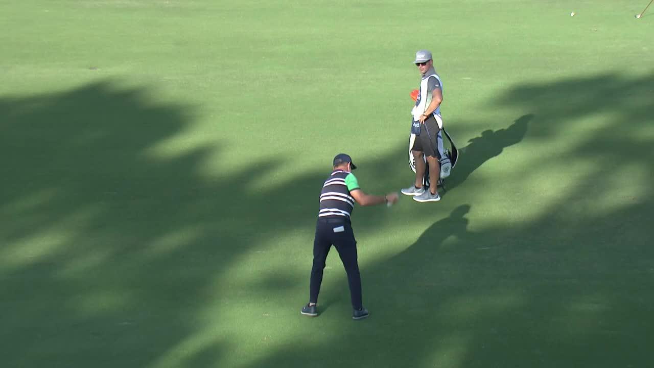 Brian Gay makes birdie on No. 18 at Chubb Classic