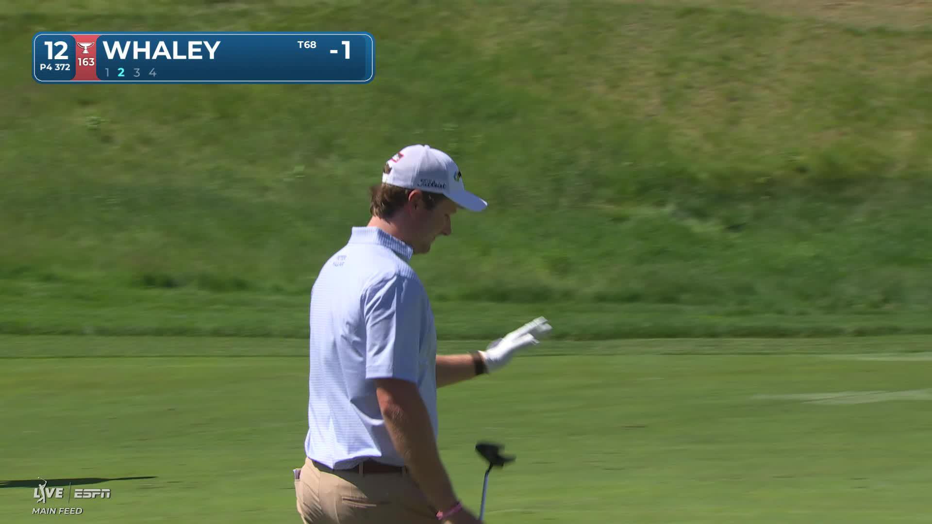 Vince Whaley gets up-and-down from 69 yards for birdie on No. 12 at RBC Canadian