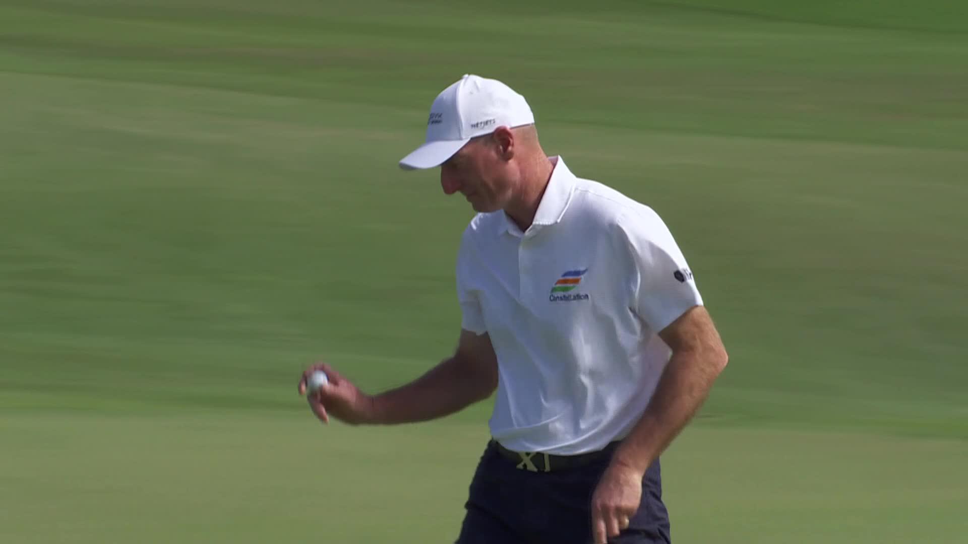 Jim Furyk makes birdie on No. 9 at Mitsubishi Electric Championship at Hualalai