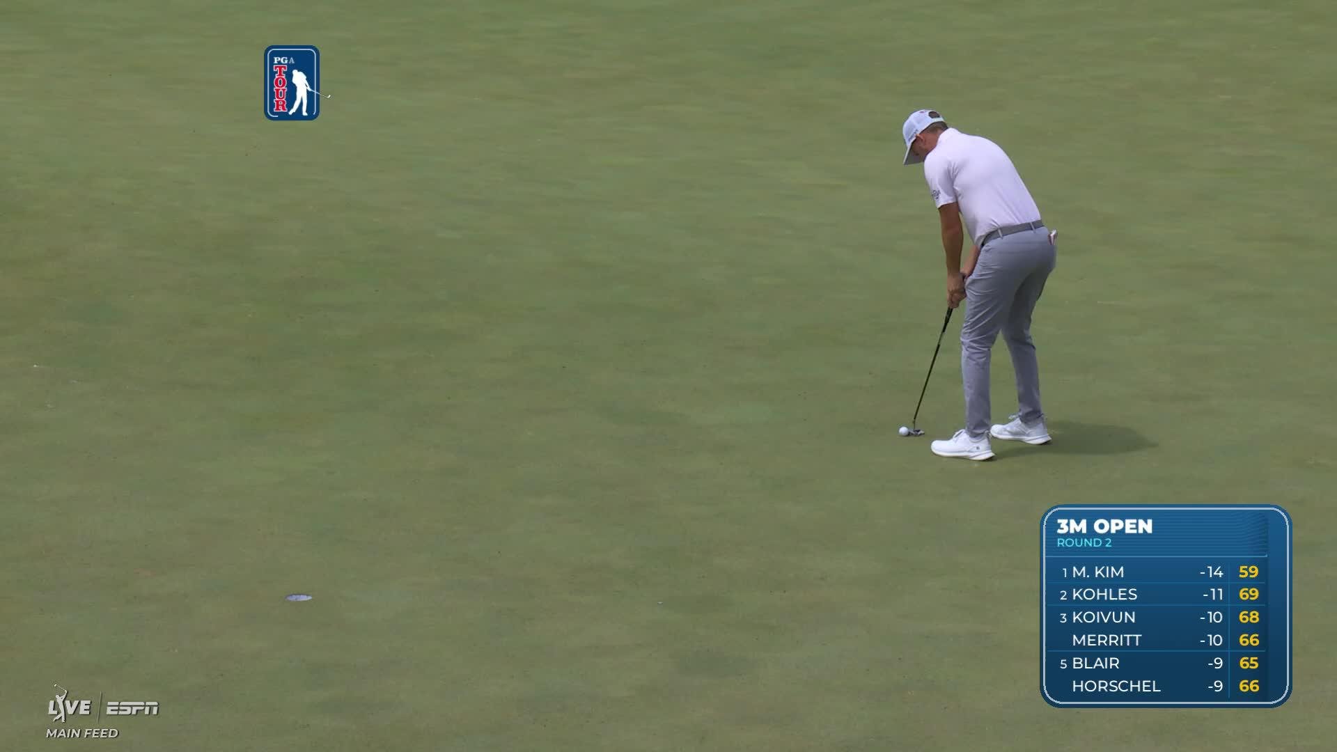 Lee Hodges hits tee shot to 13 feet, sets up birdie on No. 4 at 3M Open