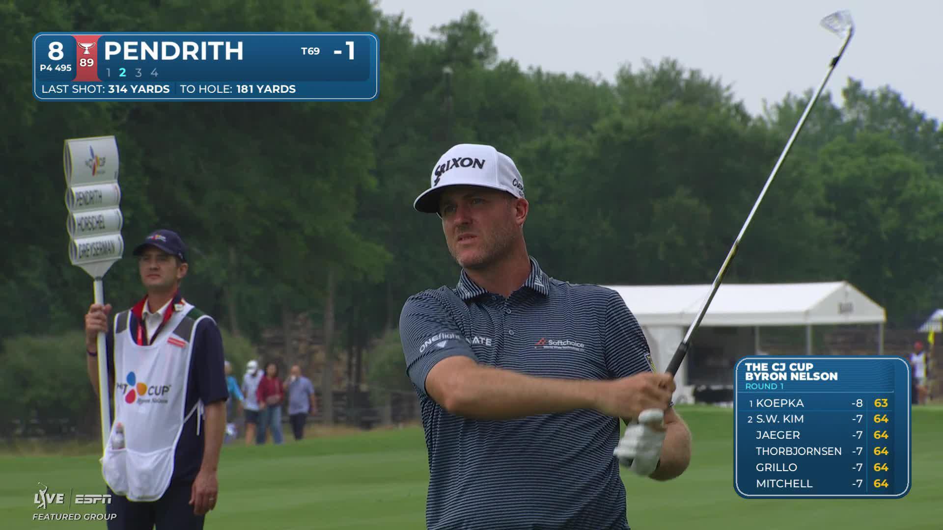 Taylor Pendrith makes birdie on No. 8 at THE CJ CUP