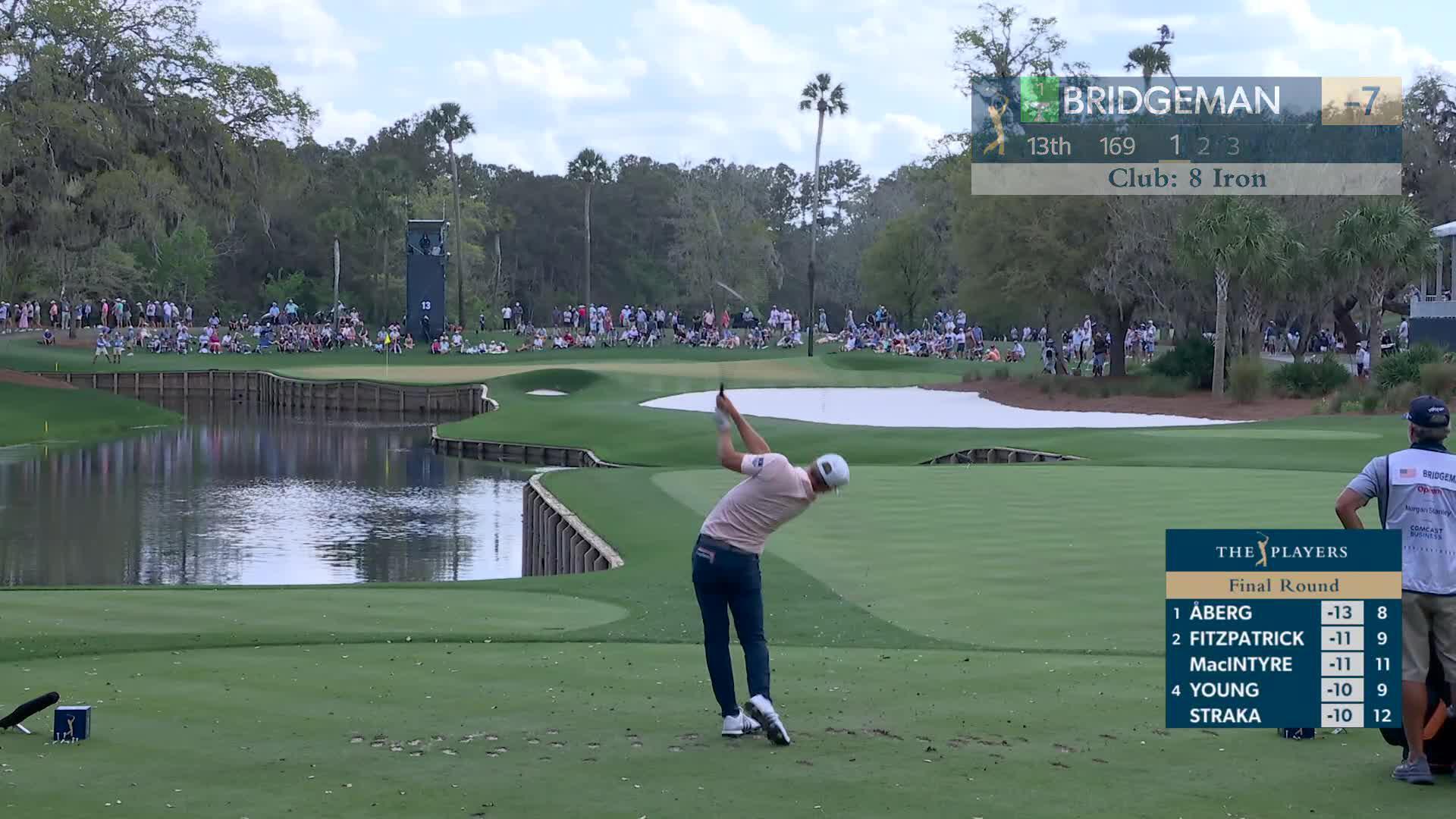 Jacob Bridgeman hits 171-yard drive to 7 feet, sets up birdie on No. 13 at THE PLAYERS